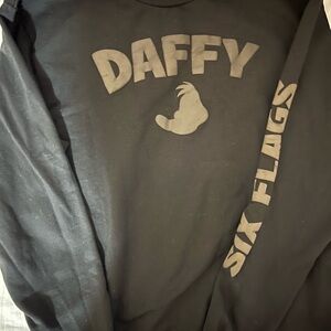 Daffy Duck from Six Flags: Discovery Kingdom Black Sweater